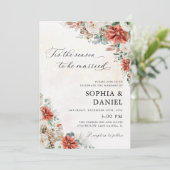 Winter Hochzeitseinladung Einladung (Stehend Vorderseite)