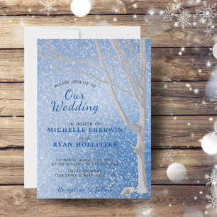 Winter Hochzeitseinladung Rustikale Wunderwelt Einladung