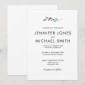 Winter-Hochzeitseinladung von Holly und Berries Einladung (Vorne/Hinten)