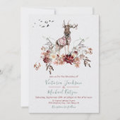 Winter Hochzeitseinladungen für Waldland Wasserfar Einladung (Vorderseite)