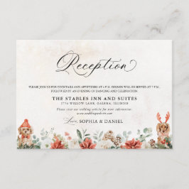 Winter-Hochzeitsempfangskarte Begleitkarte