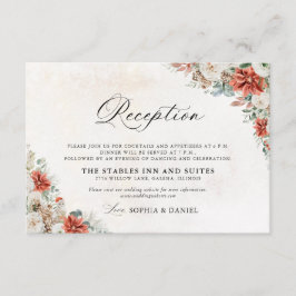 Winter-Hochzeitsempfangskarte Begleitkarte