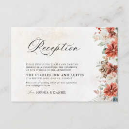 Winter-Hochzeitsempfangskarte Begleitkarte