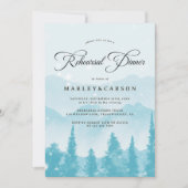 Winter-Hochzeitsessen im Snowy Forest Probe Einladung (Vorderseite)