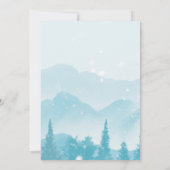 Winter-Hochzeitsessen im Snowy Forest Probe Einladung (Rückseite)