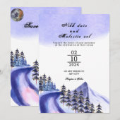 Winter Hochzeitshöhe Bäume bearbeiten Vorlage (Vorne/Hinten)