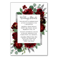 Winter-Hochzeitskarten des Red Silver Country