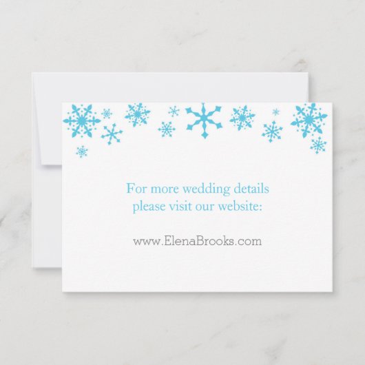 Winter-Hochzeitskarten für Snowflakes Einladung (Vorderseite)