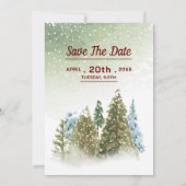 Winter Hochzeitskartenvorlage Einladung (Rückseite)