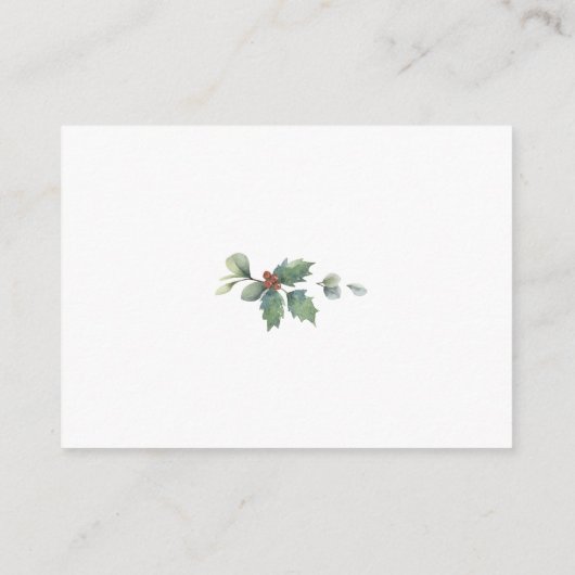 Winter-Hochzeitskranz mit UAWG von Feuerzweigen Begleitkarte (Rückseite)