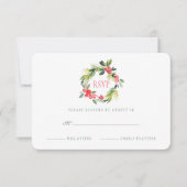 Winter Hochzeitskranz | UAWG RSVP Karte (Vorderseite)