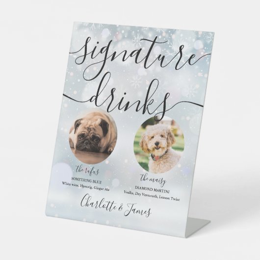 Winter Hochzeitskript Begleithunde Unterschrift Dr Sockelschild (Vorderseite)