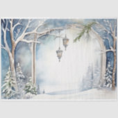 Winter Hochzeitspapier Seidenpapier (Vorderseite)