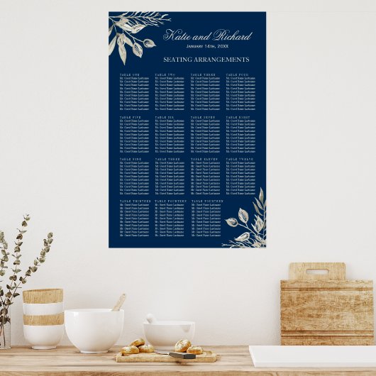 Winter-Hochzeitsplatz Poster (Küche)