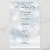 Winter-Hochzeitsprogramm für die ersten Schneefloc (Rückseite)