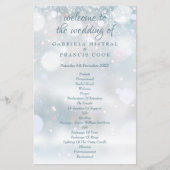 Winter-Hochzeitsprogramm für die ersten Schneefloc (Vorderseite)