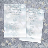 Winter-Hochzeitsprogramm für die ersten Schneefloc