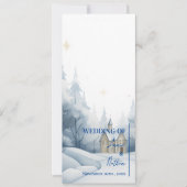 Winter-Hochzeitsprogramm für Snowy Landscape Einladung (Vorderseite)