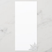 Winter-Hochzeitsprogramm für Weißschneeflocken Programm (Rückseite)