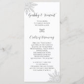 Winter-Hochzeitsprogramm für Weißschneeflocken Programm (Vorderseite)