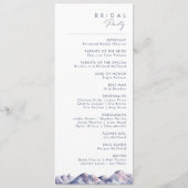 Winter-Hochzeitsprogramm Programm (Rückseite)