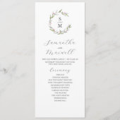 Winter Hochzeitsprogramme Wasserfarbe & Tinte Bota Einladung (Vorderseite)