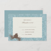 Winter-Hochzeitsreaktion RSVP Karte (Vorne/Hinten)