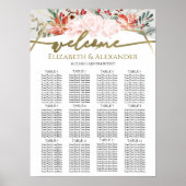 Winter Hochzeitssessencharts Gilded Watercolor Poster (Vorne)