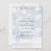 Winter-Hochzeitssnowflakes Save The Date (Vorderseite)