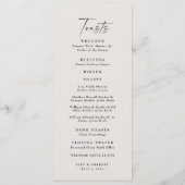 Winter Hochzeitweiliges, neutrales Flachmenü Menükarte (Rückseite)