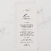 Winter Hochzeitweiliges, neutrales Flachmenü Menükarte (Vorne/Hinten)