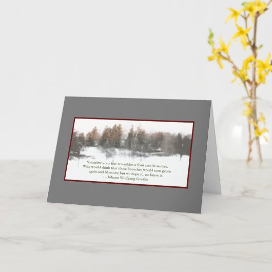 Winter, Hoffnung-Karte / Weihnachten und Neujahr Karte (Gelbe Blume)