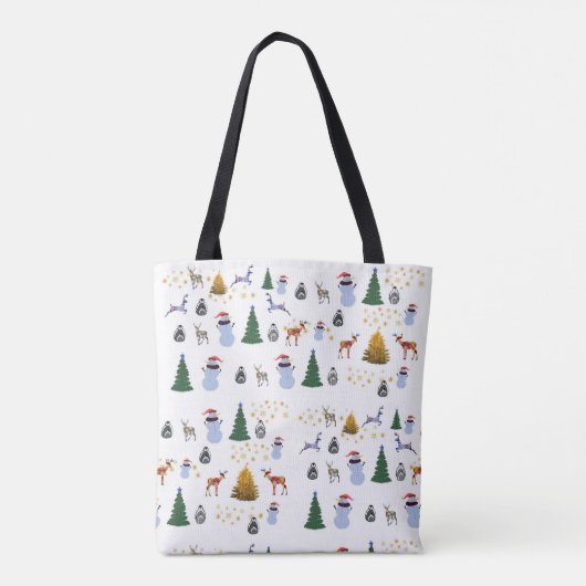 Winter Holiday All-Over-Print Tote Bag Tasche (Rückseite)
