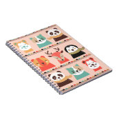 Winter Holiday Animals Spiral Notebook Notizblock (Rechte Seite)