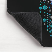 Winter Holiday Apparel - Blue Snowflake Cascade, I Mousepad (Ecke)