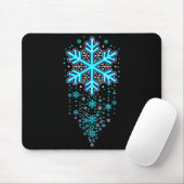 Winter Holiday Apparel - Blue Snowflake Cascade, I Mousepad (Mit Mouse)