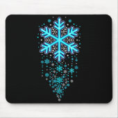 Winter Holiday Apparel - Blue Snowflake Cascade, I Mousepad (Vorne)