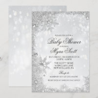 Winter Holiday Baby Dusche Einladung