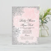 Winter Holiday Baby Dusche Einladung (Stehend Vorderseite)