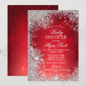 Winter Holiday Baby Dusche Einladung (Vorne/Hinten)