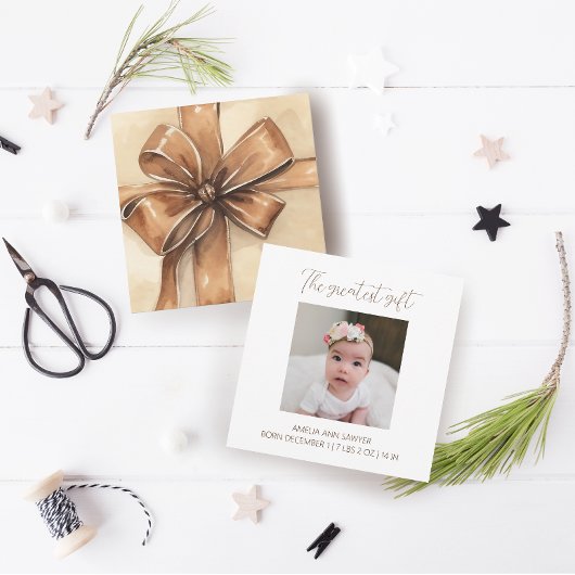 Winter Holiday Baby Geburtsankündigung Ankündigung