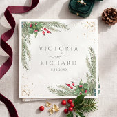 Winter Holiday Botanische Grüne Hochzeit Serviette