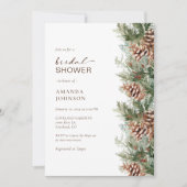 Winter Holiday Brautparty Einladung (Vorderseite)