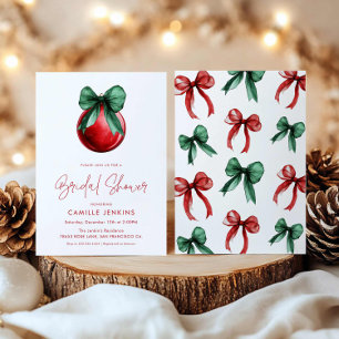 Winter Holiday Bridal Dusche Einladung
