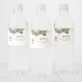 Winter Holiday Deck - Halls Brautparty Wasserflaschenetikett (Flaschen)