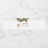 Winter Holiday Deck - Halls Brautparty Wasserflaschenetikett (Einzelnes Label)