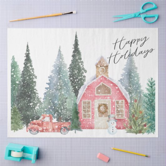 Winter Holiday Delight Decoupage Seidenpapier (Basteln)