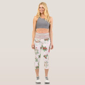 Winter Holiday Evergreen Capri Leggings (Vorderseite)