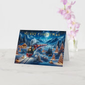 Winter Holiday Express Züge Malerei (Orchidee)