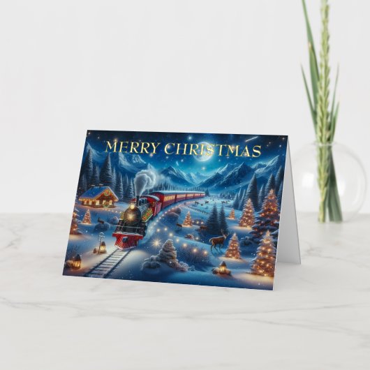 Winter Holiday Express Züge Malerei (Vorderseite)